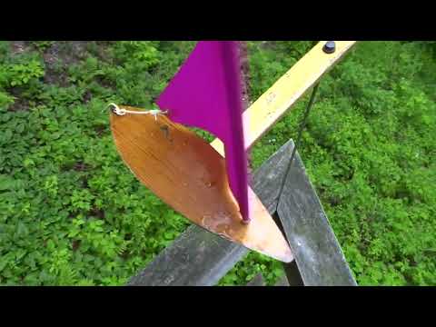 Wooden sailboat garden art handmade in USA