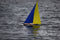 RC Sailboat: T37 Remote Control Sailboat with the Heavy Air Rig in Rough Winds