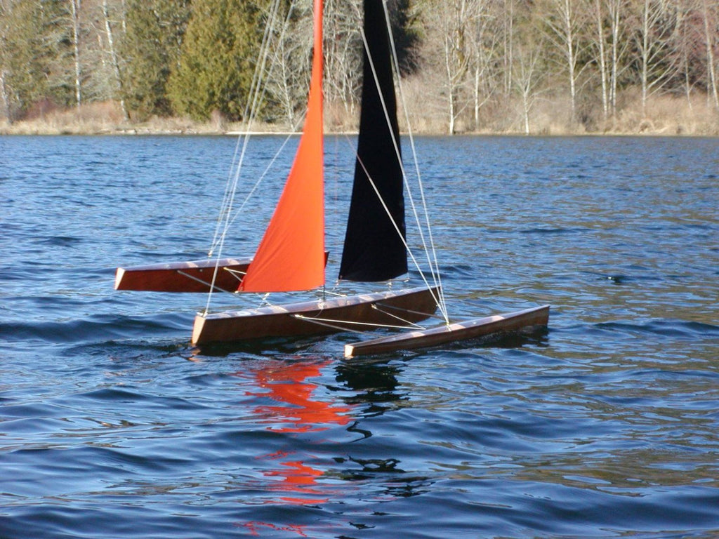 T50 RC Trimaran Kit | Fastest Wooden Model Sailboat