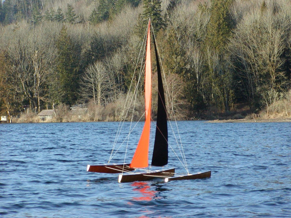 T50 RC Trimaran Kit | Fastest Wooden Model Sailboat