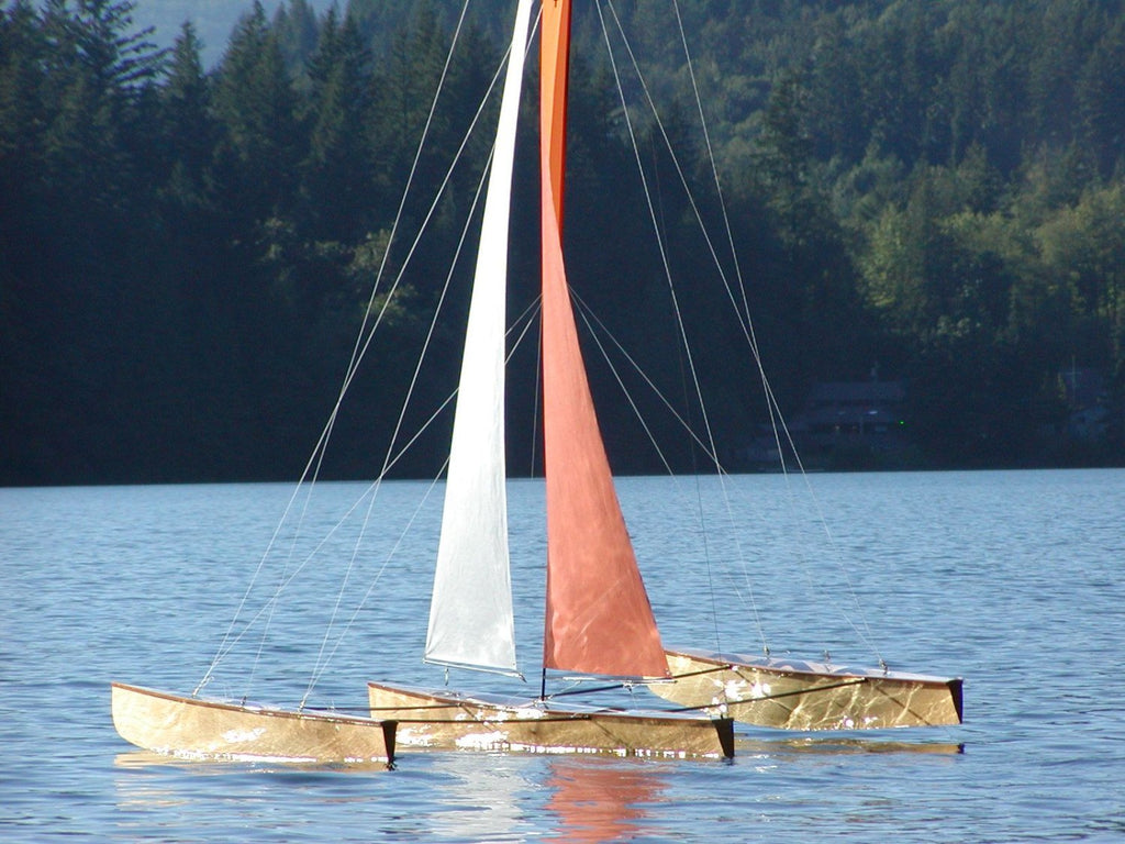 T50 RC Trimaran Kit | Fastest Wooden Model Sailboat