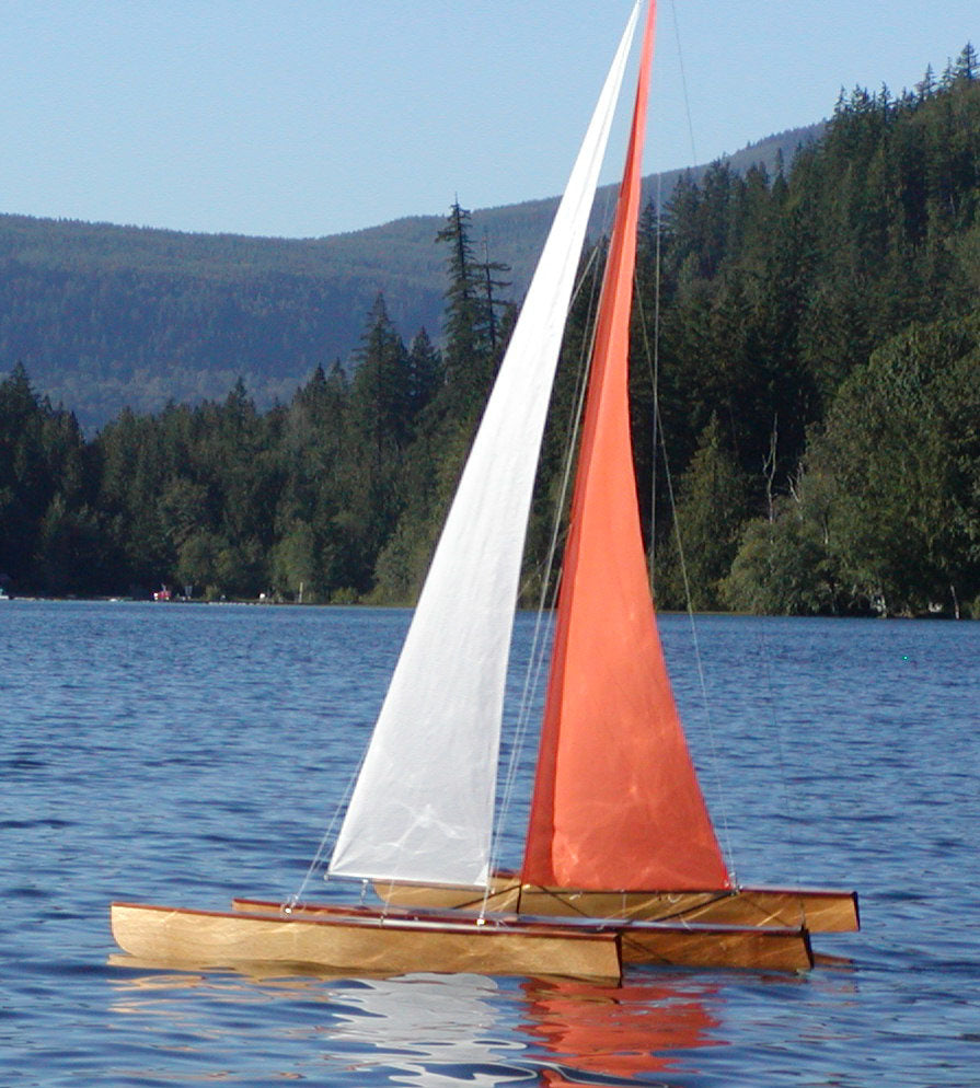 T50 RC Trimaran Kit | Fastest Wooden Model Sailboat