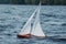Wooden Sailboat Models: A Beautiful Wooden RC Sailboat Sailing 