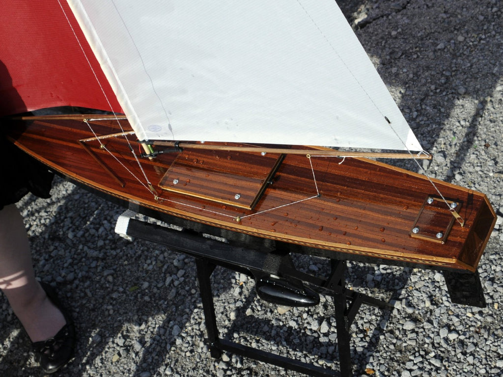 RC Sailboat Accessories: Veneer Deck Kit for T37 Wooden Model Boat Kit Provides a Beautiful Classic Model Boat Finish