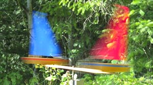 Sailboat wind spinner for garden decor